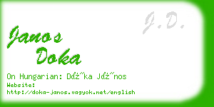 janos doka business card